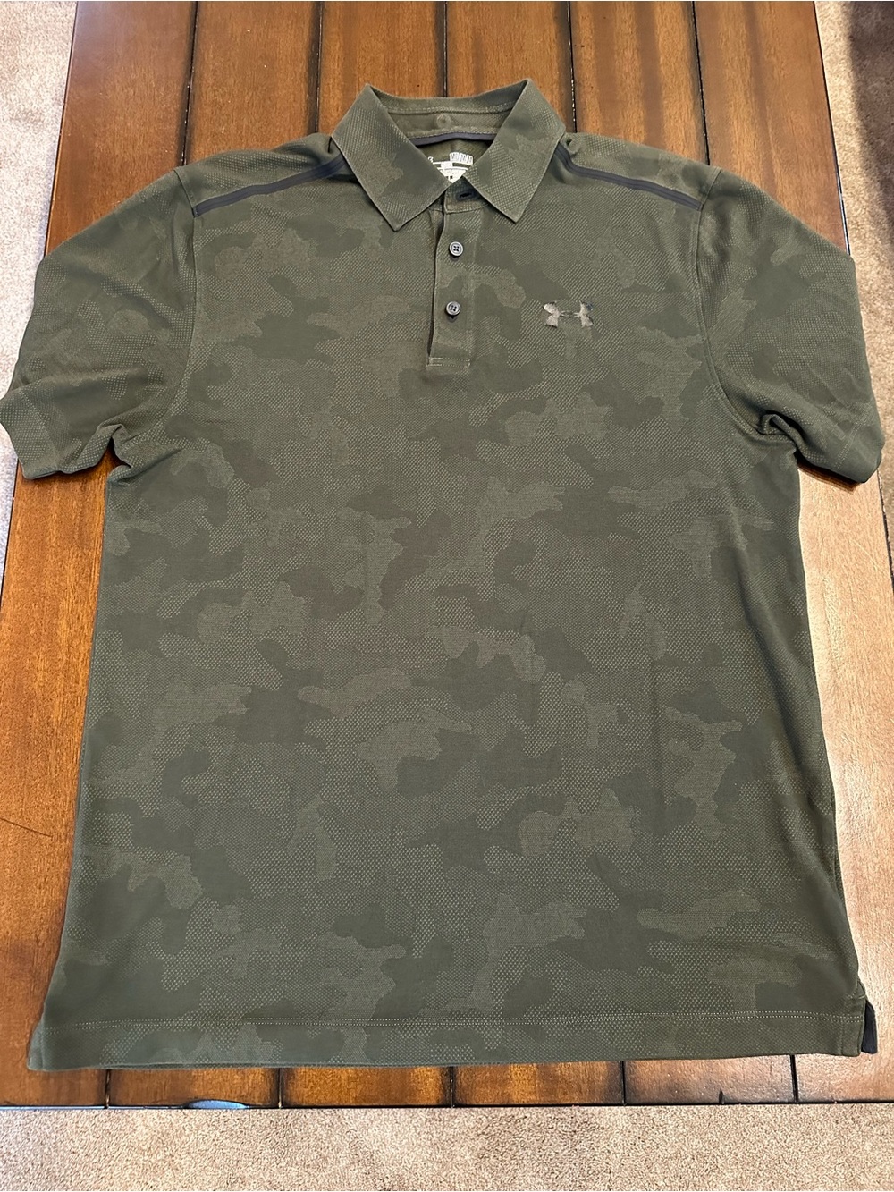 Under Armour Men's Green Camo Polo